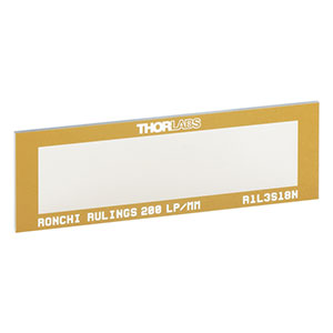 R1L3S18N - Ronchi Ruling Test Target, 3in x 1in, 200 lp/mm