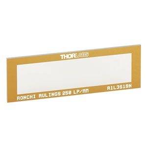 R1L3S19N - Ronchi Ruling Test Target, 3in x 1in, 250 lp/mm