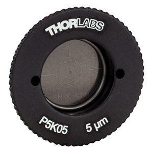 P5K05 - SM05-Threaded, Ø0.70in (17.8 mm) Mounted Pinhole, 5 ± 1 μm Pinhole Diameter, Stainless Steel