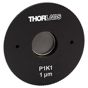 P1K1 - SM1-Threaded, Ø1.20in (30.5 mm) Mounted Pinhole, 1 +0.25 / -0.10 μm Pinhole Diameter, Stainless Steel