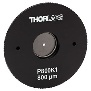 P800K1 - SM1-Threaded, Ø1.20in (30.5 mm) Mounted Pinhole, 800 ± 10 μm Pinhole Diameter, Stainless Steel