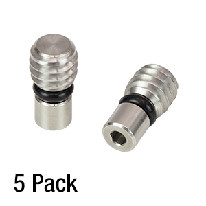 PTDA25E-P5 - Adapter with External 1/4in-20 Threads to Ø0.193in Dowel Pin, 5 Pack